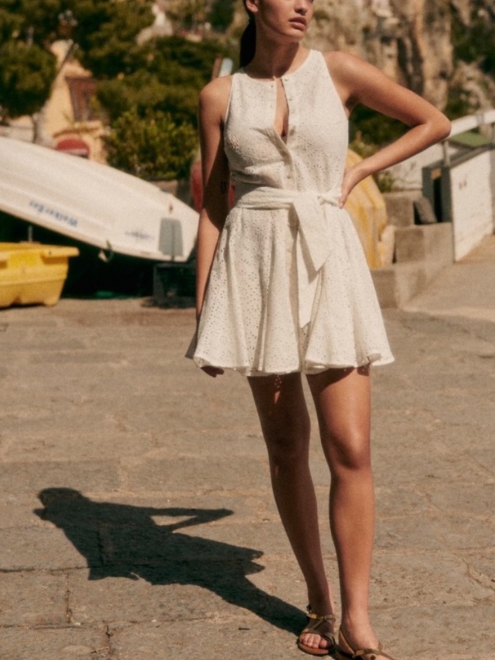 Sezane Solitta Dress NWT in Ecru US 2